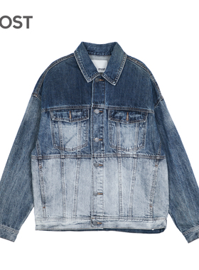 MOST漠士渐变牛仔外套男春新款蓝色牛仔夹克潮流牛仔服C008104022
