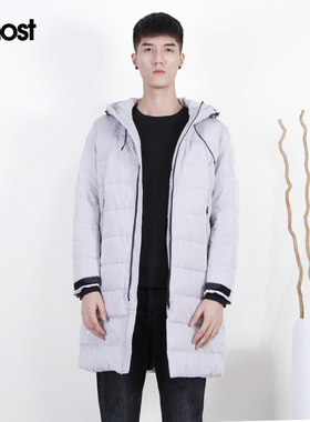 MOST漠士羽绒服男中长款修身连帽青年帅气加厚白鸭绒保暖百搭外套