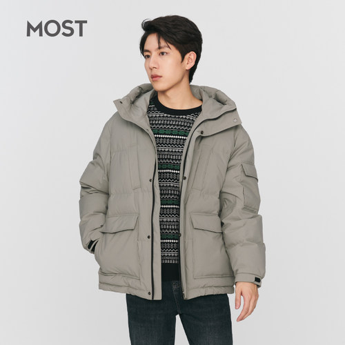 MOST/姆氏德男装冬季连帽短款羽绒服白鸭绒保暖外套C211120024
