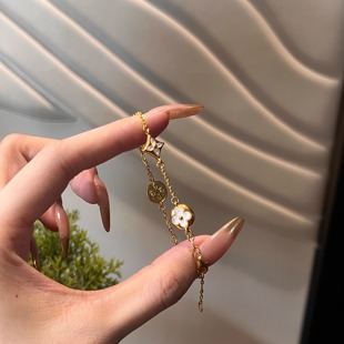 古法5D手串手链足金999水贝黄金白贝小五花手链2025新款送礼