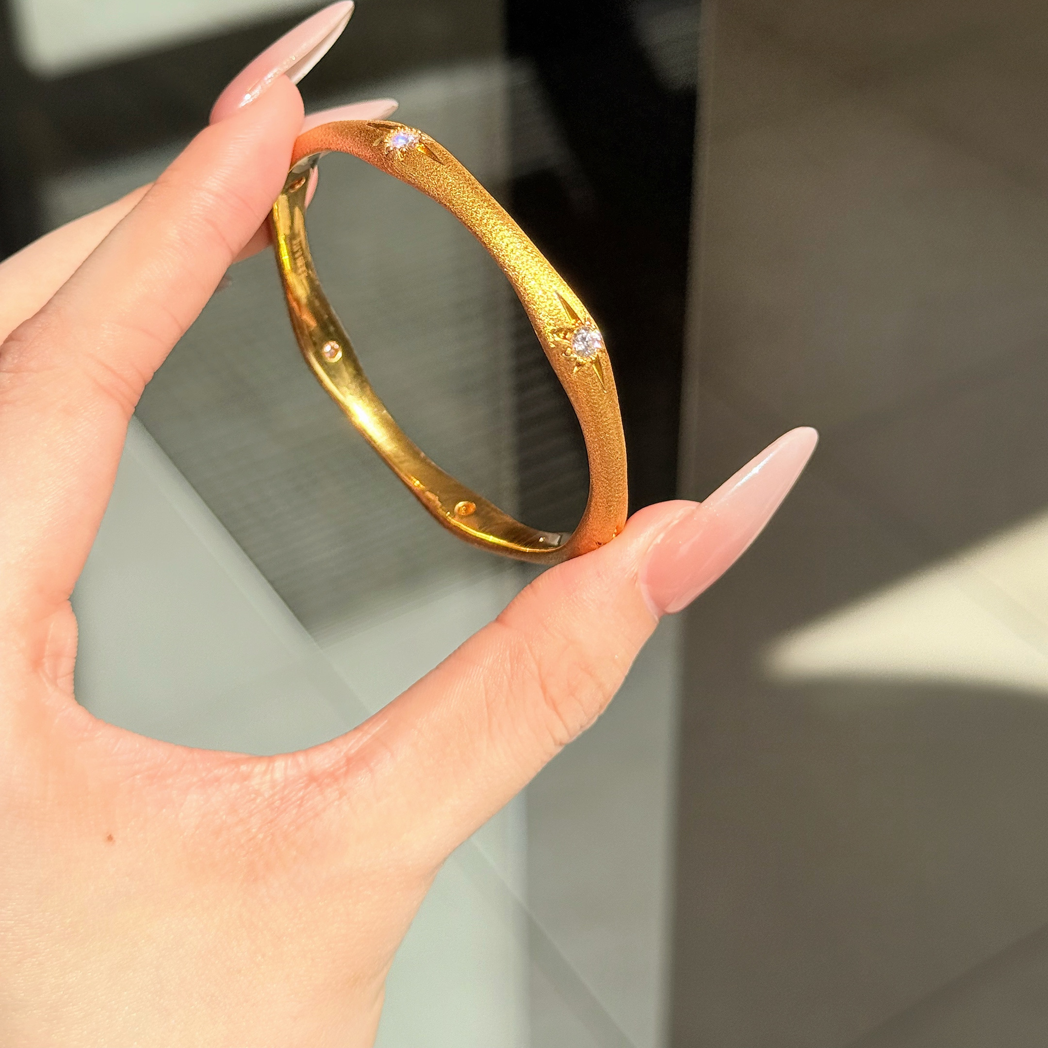 2025新款足金999点钻星芒手镯