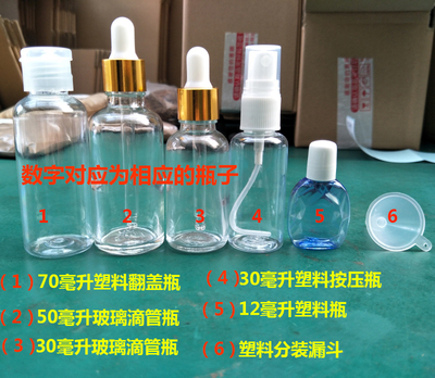 滴管分装补水喷瓶旅行漏斗透明