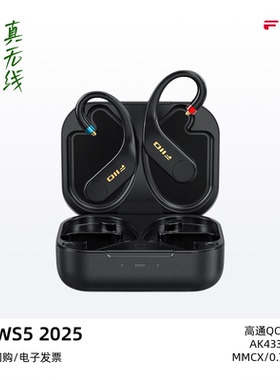 FiiO/飞傲UTWS5 2025真无线蓝牙耳机功率放大器HiFi发烧耳挂DAC