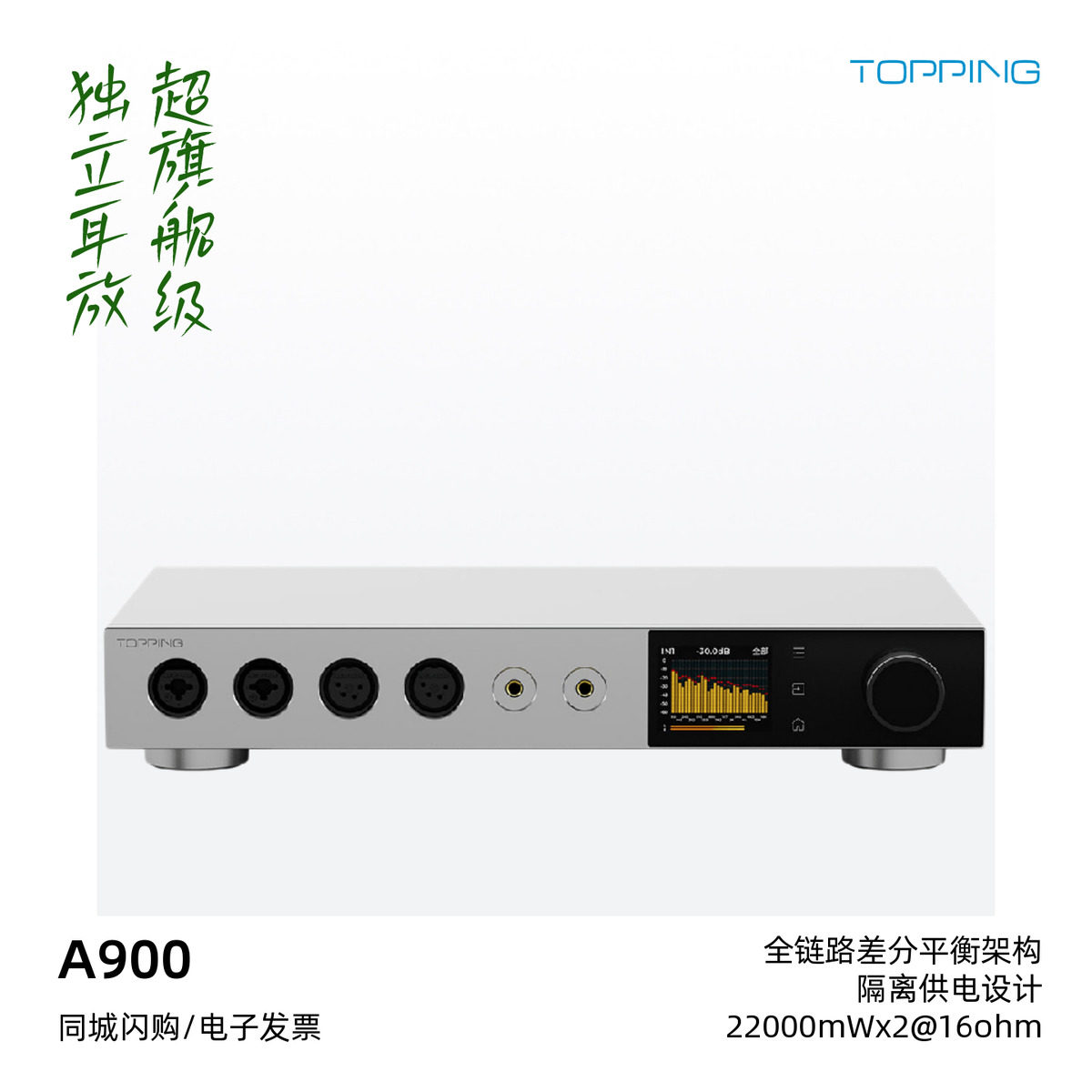 TOPPING/拓品A900超旗舰级独立耳放桌面耳机功率放大器HiFi前级