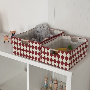 ins韩式桌面收纳盒玄关钥匙杂物筐抽屉式收纳箱口红化妆品储物盒