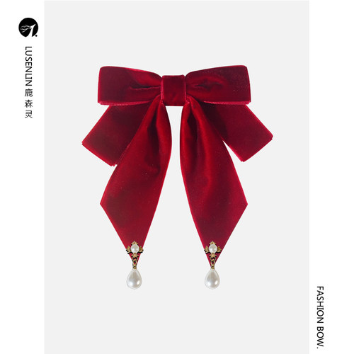 鹿森灵lolita珍珠蝴蝶结领结