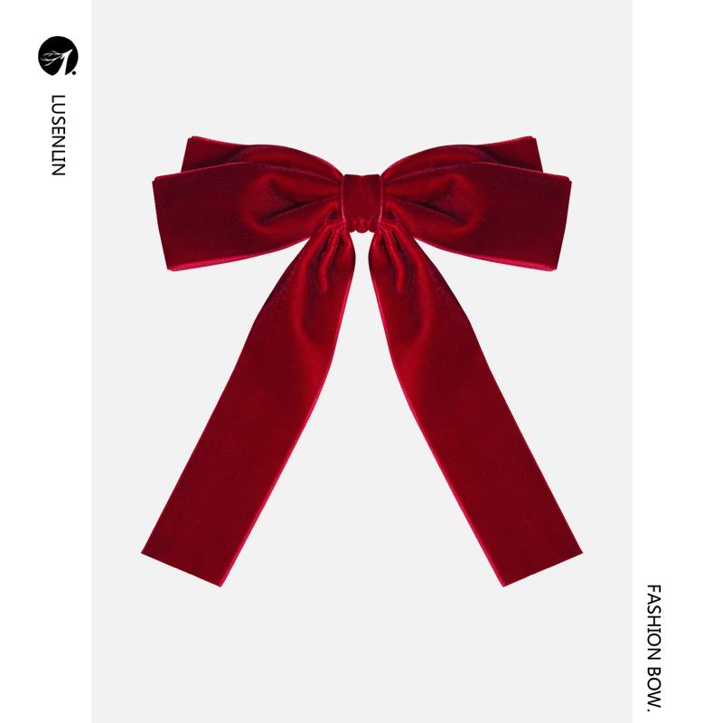 买四免一复古丝绒蝴蝶结胸针领结