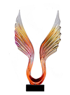 招财轻奢翅膀雕塑摆件酒店大堂客厅创意天使之翼售楼处装饰艺术品