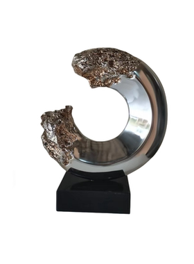 客厅玄关装饰摆件酒店大堂抽象落地雕塑艺术品商场美陈软装饰品