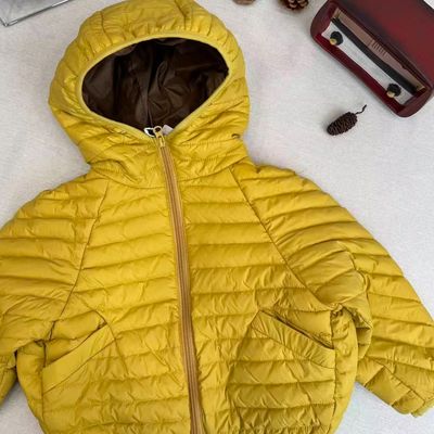 白鸭绒儿童冬装外套轻薄连帽羽绒服2025秋冬男孩排骨上衣