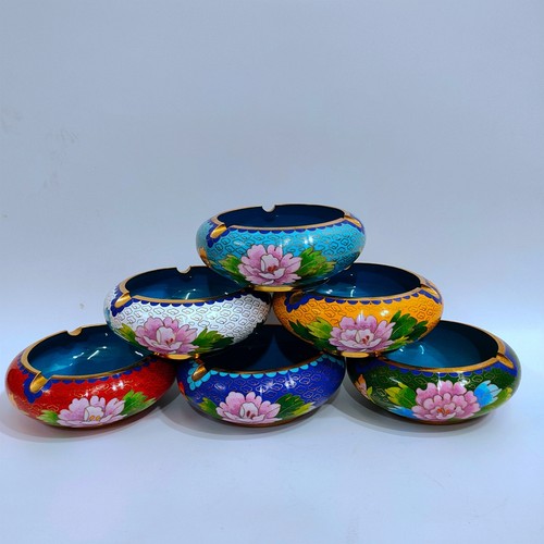 老北京特色礼品景泰蓝烟灰缸商务旅游纪念品办公礼物铜胎掐丝珐琅