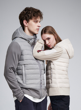 highrock天石羽绒服户外保暖针织拼接鹅绒轻薄外套国货外穿