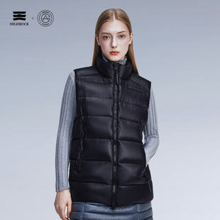 轻量鹅绒羽绒马甲男女短款 天石鹅铠甲户外冬季 立领G321 Rock High