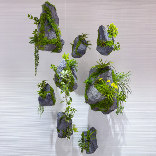 wo+仿真悬浮石头植物造景吊饰