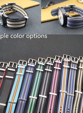 高密度尼龙手表带适用于欧米茄海马300超霸黑绿水鬼18.20 22.24