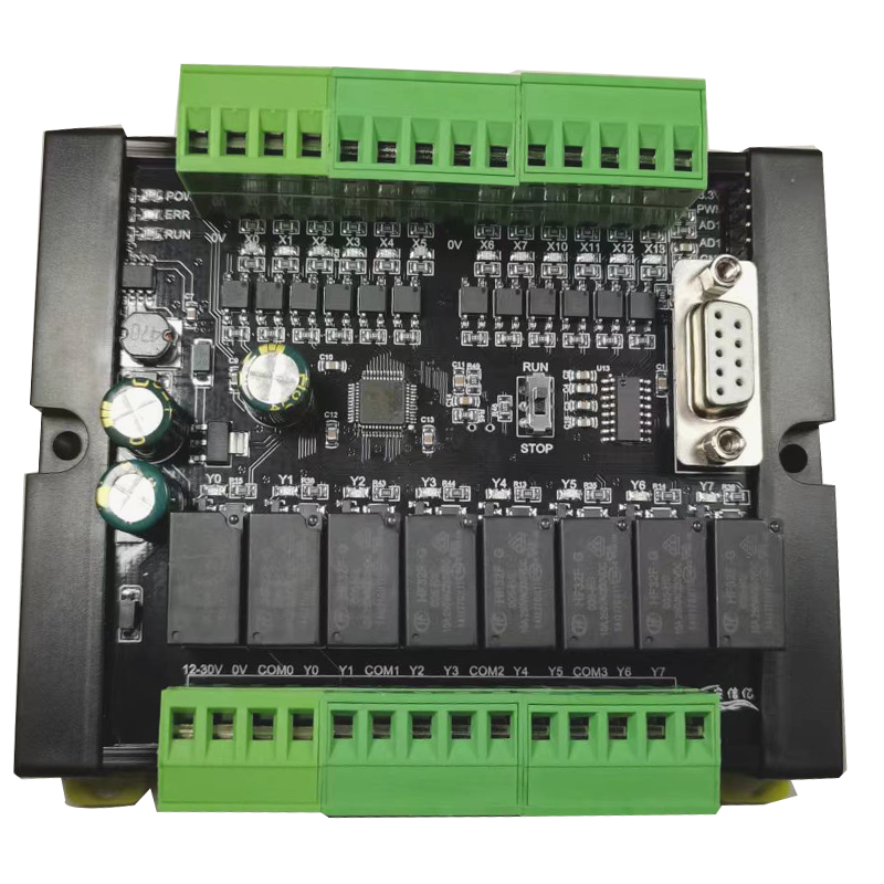 国产PLC工控板可编程控制器仿三菱FX2N-20MR模拟脉冲机块裸板简易