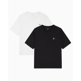 韩国代购 2件套4RAB217 26春夏CKJ男女透气纯棉T恤休闲短袖