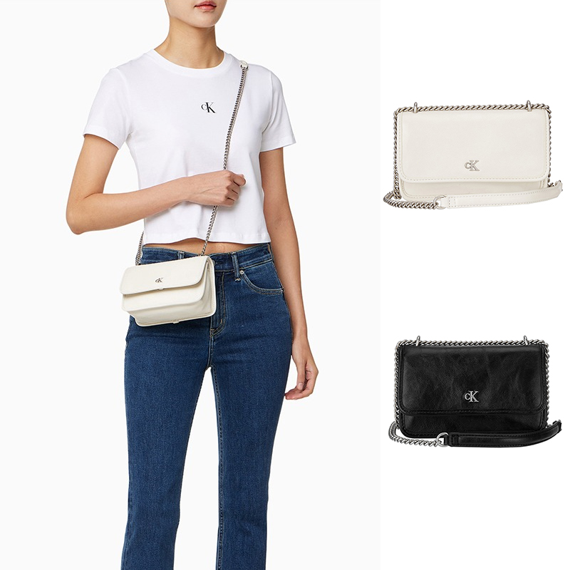 CK翻盖小包链条单肩背包斜挎包