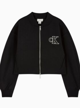 韩国代购26春CKJ女款弹力保暖短外套宽松立领双向拉链47AB508