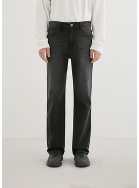 GUESS韩国代购25冬男士休闲通勤复古深色水洗微弹合体直筒牛仔裤