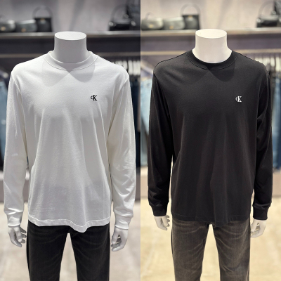 CALVIN KLEIN JEANS韩国代购25秋男休闲圆领打底长袖T恤4RD247G