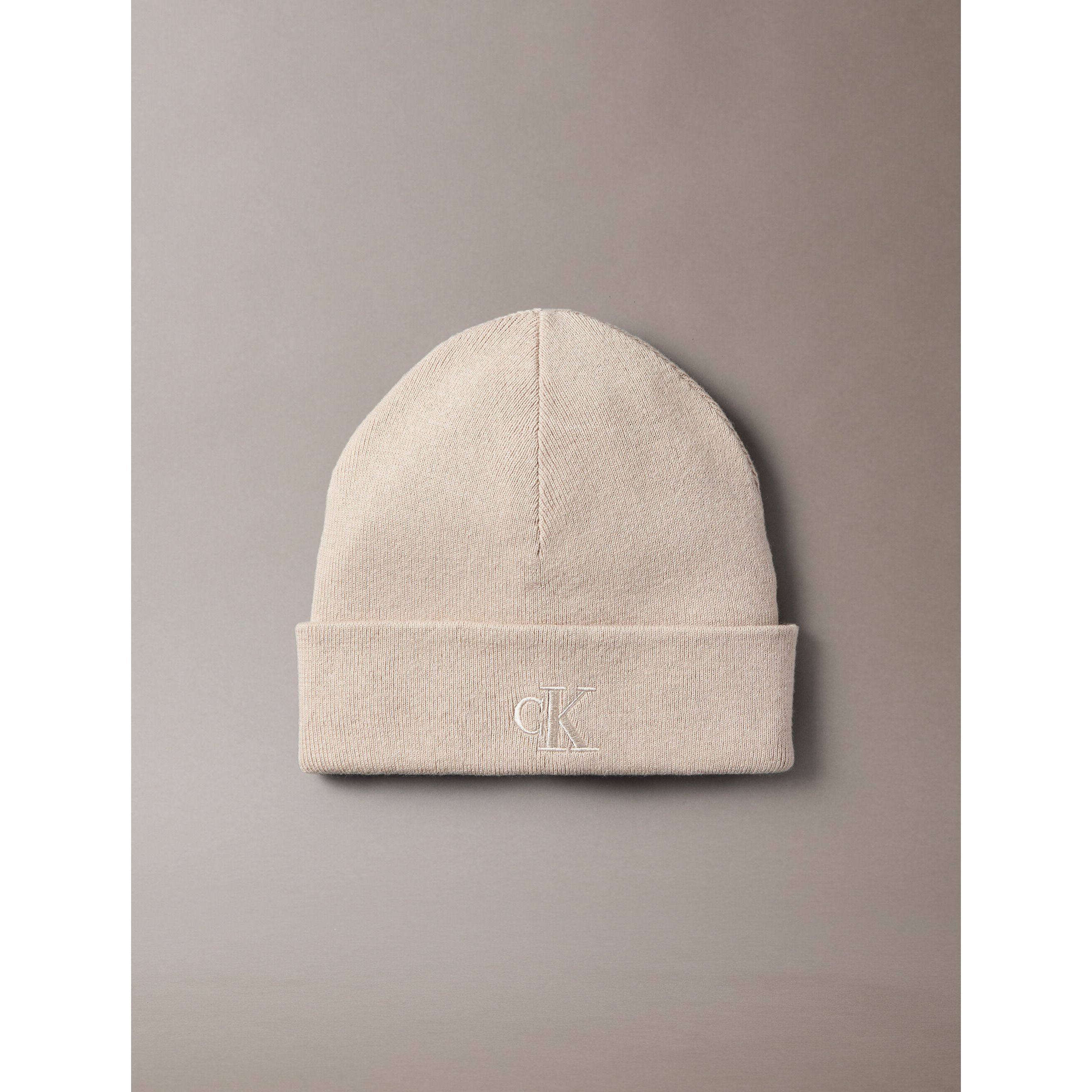 CK Jeans韩国代购25秋冬男女情侣刺绣罗纹针织冷帽毛线帽4D8020G