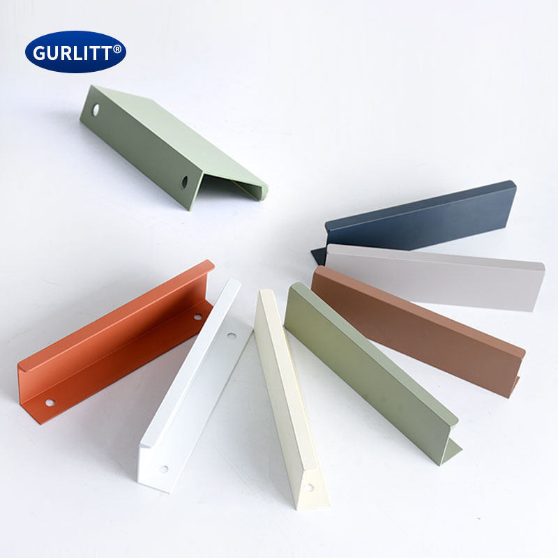 pet同色肤感羊绒灰隐形拉手加长简约抽屉衣柜橱柜门把手 莫兰迪色