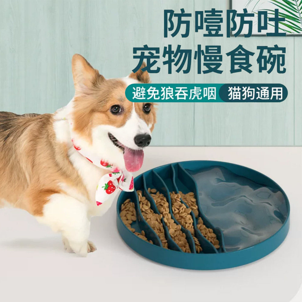宠物慢食盆防呛防噎防溢出缓食盘