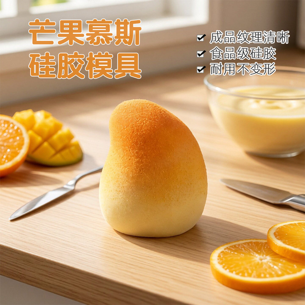 芒果慕斯硅胶模具食品级脱膜不粘