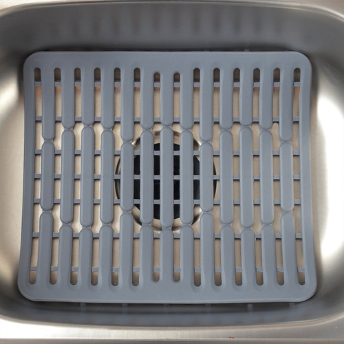 厨房水槽垫可折叠镂空沥水垫洗菜盆洗碗槽软硅胶多功能餐具隔热垫