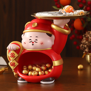 2026年新款财神树脂摆件钥匙入门玄关收纳财源广进乔迁装饰礼品