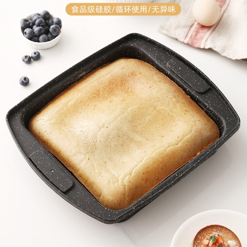 正方形食品级硅胶面包蛋糕模具耐高温家用烘焙专用模不粘易脱模