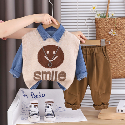 男童秋装新款洋气时髦儿童套装