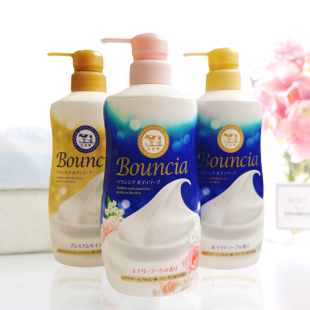 日本COW牛乳沐浴露牛乳石碱保湿 滋润沐浴露沐浴乳优雅花香玫瑰味