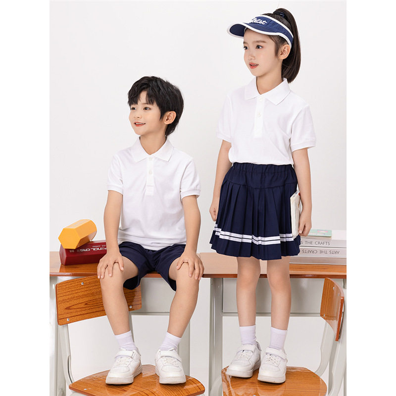 儿童白色POLO衫学生校服内搭儿童POLO衫
