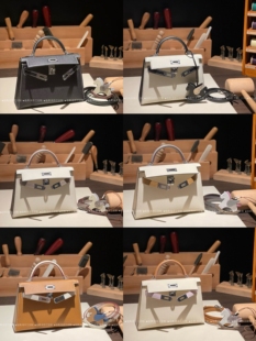 金典/手缝蜡线凯莉包kelly19二代进口epsom皮掌纹拼色手提斜挎包