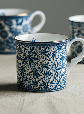 William Morris英式古典咖啡杯陶瓷欧式下午茶骨瓷复古青花复古风