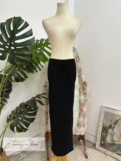 Tammy Home English Single B * BOO Shiny Hip hugging Half body Long Dress in Two Colors E4-2