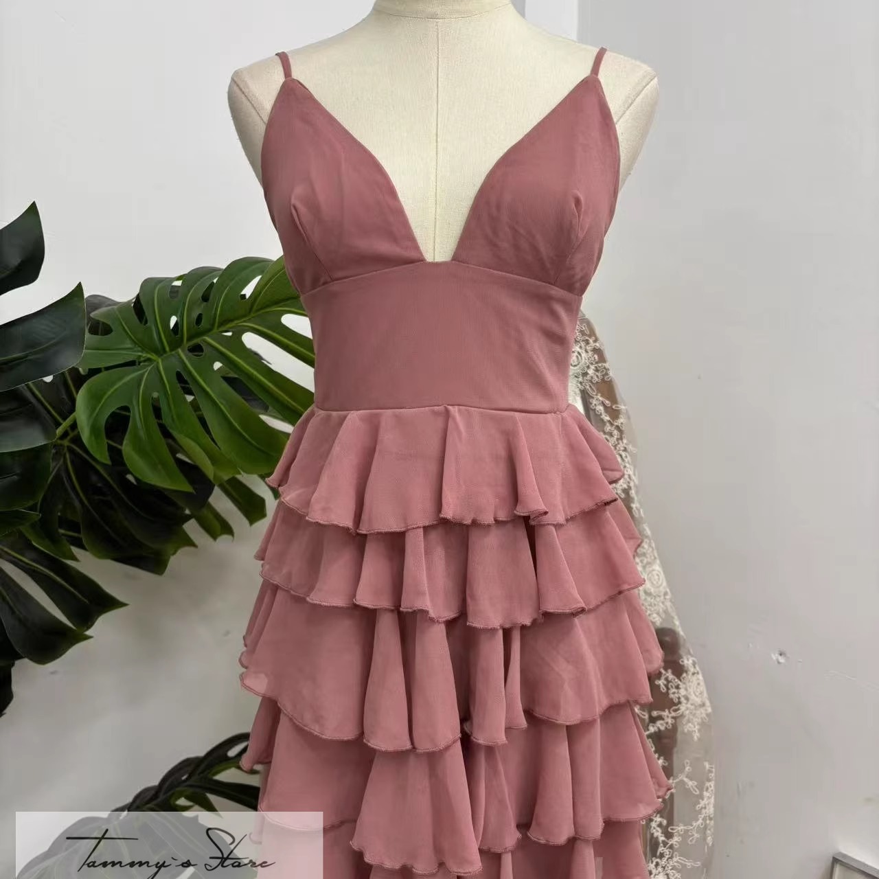 塔米家 HO*EO*TH*D网纱吊带蛋糕连身短裙 A4-4