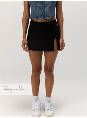 塔米家 美CC棉花糖百搭开叉白色半身裙 E3-2