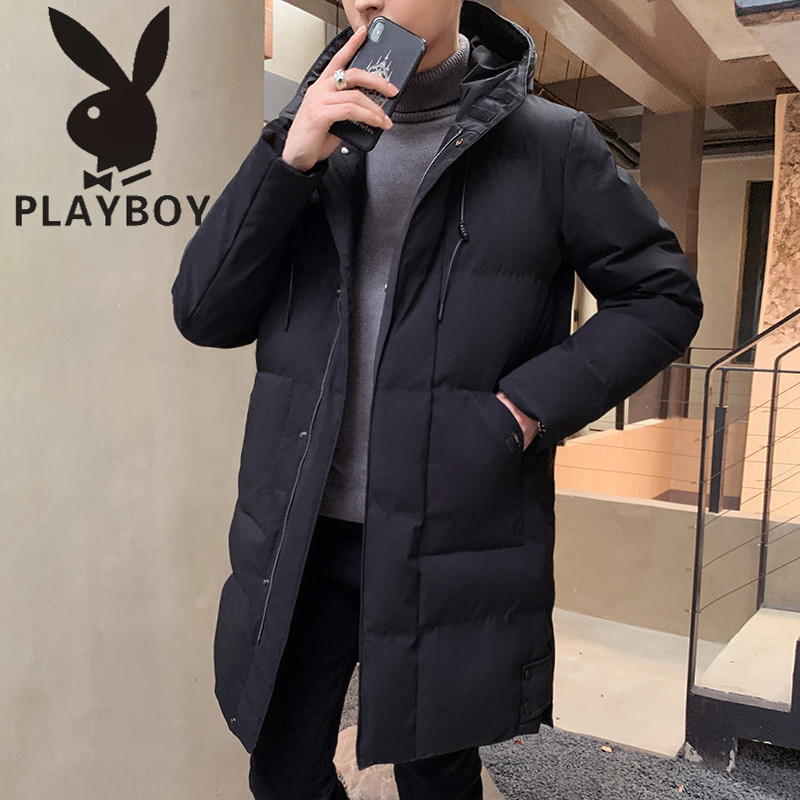 冬季棉衣男中长款加厚保暖羽绒棉服休闲宽松连帽外套防寒棉袄潮
