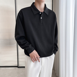肌理纹复古休闲短袖T高级感韩风翻领男polo衫CT09P60，男装Polo衫，电商A070