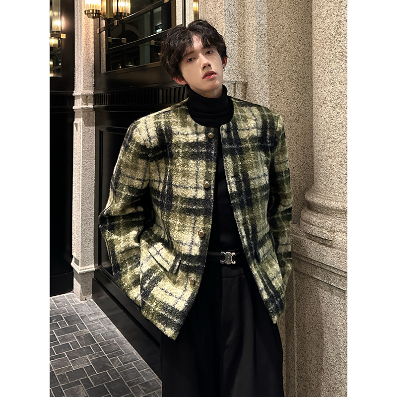 垫肩款小香风高级感轻奢短外套西服男女韩版夜店夹克JK358P118，男装夹克，电商A070