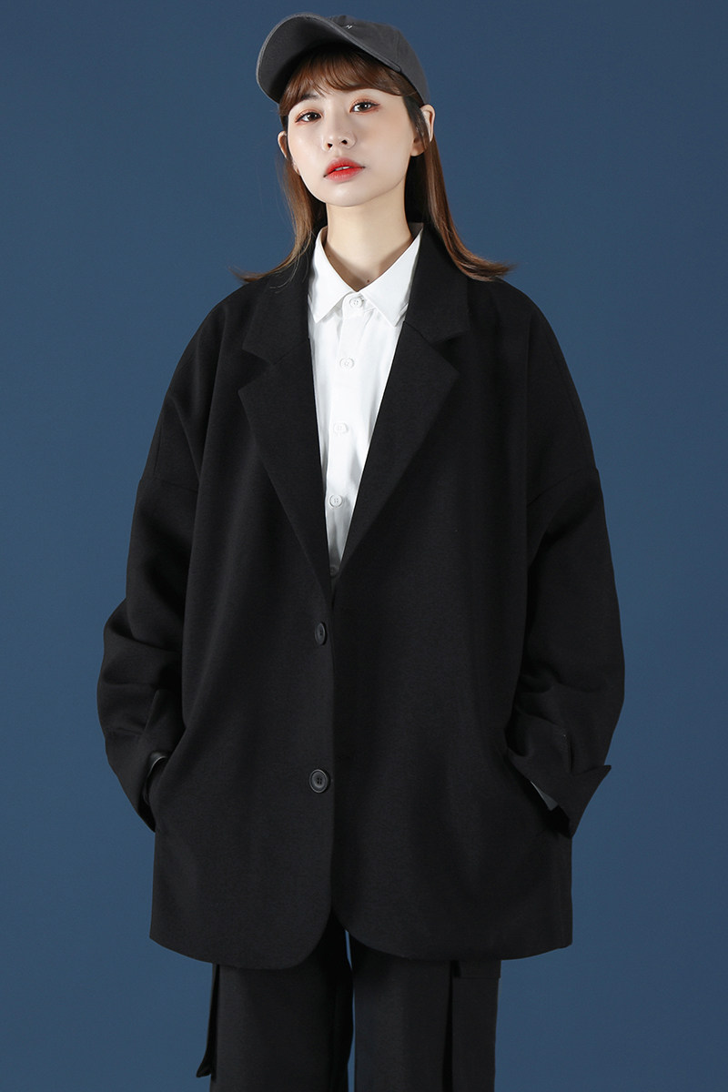 简约新中性风休闲西装外套宽松男女情侣雅痞小西服201P85,男装西服套装,电商A070