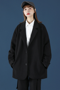 简约新中性风休闲西装外套宽松男女情侣雅痞小西服 201 P85图片