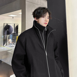 加棉冬呢子外套cleanfit韩系假两件高级感毛呢男夹克DY711P125，男装夹克，电商A070