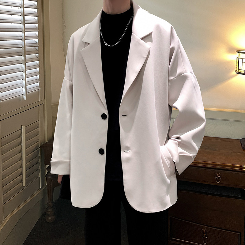 休闲西服单服宽松男女潮流痞帅简约男士黑西装TX201P85，男装西服套装，电商A070