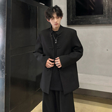 垫肩新中式盘口中山装立领西装外套风夹克小西服JK344P108，男装西服，电商A070