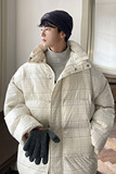 个性格子加厚连帽棉服男外套潮棉衣MF130P115，男装棉衣，电商A070