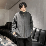 羊羔绒设计感冬棉服男宽松加厚保暖毛呢棉袄外套棉衣NF312P128，男装棉衣，电商A070